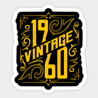 60th birthday gifts for men and women 1960 gift 60 years old Sticker